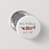 "New Orleans" Cool Jazz Trumpet Ronde Button 3,2 Cm (Voorkant /achterkant)