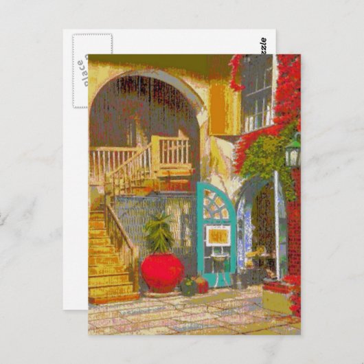 New Orleans Courtyard Briefkaart (Voorkant / Achterkant)