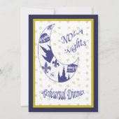 New Orleans Crescent Moon Rehearsal Dinner Invite Kaart (Voorkant)