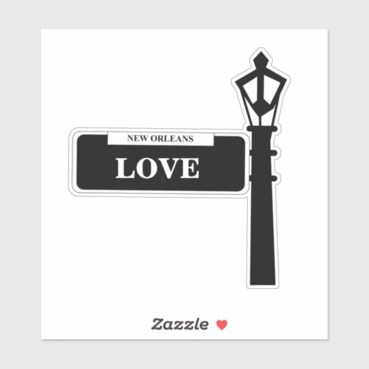 New Orleans Custom Street Sign Sticker (Vel)