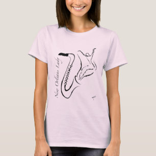 New Orleans Dames T. Saxofone. T-shirt