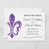 New Orleans | Datum opslaan | Paars Save The Date (Voorkant)