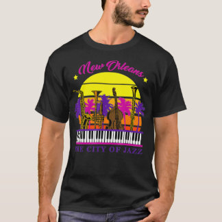 New Orleans de stad Jazz Jazz muziekfestival T-shirt