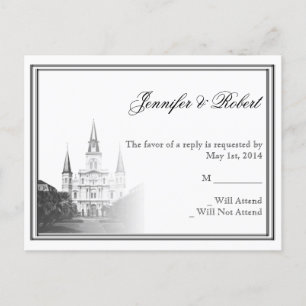 New Orleans Destination Wedding RSVP Briefkaart