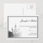 New Orleans Destination Wedding RSVP Briefkaart (Voorkant / Achterkant)