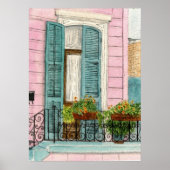 New Orleans Deuren met Shutters Poster (Voorkant)
