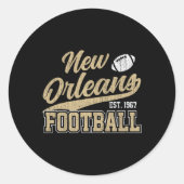 New Orleans Distressed Football Team Fan Srts  Ronde Sticker (Voorkant)