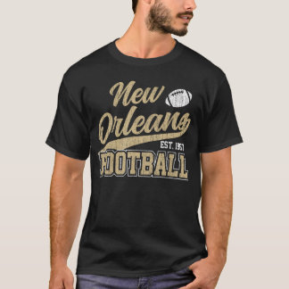 New Orleans Distressed Footballeam Fan Sports retr T-shirt