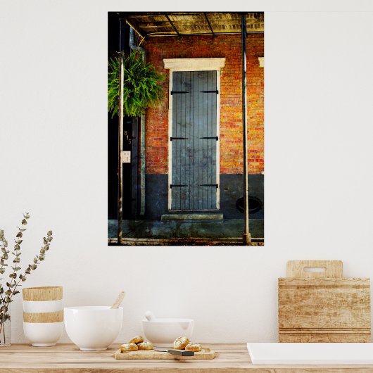 New Orleans door Poster (Keuken)