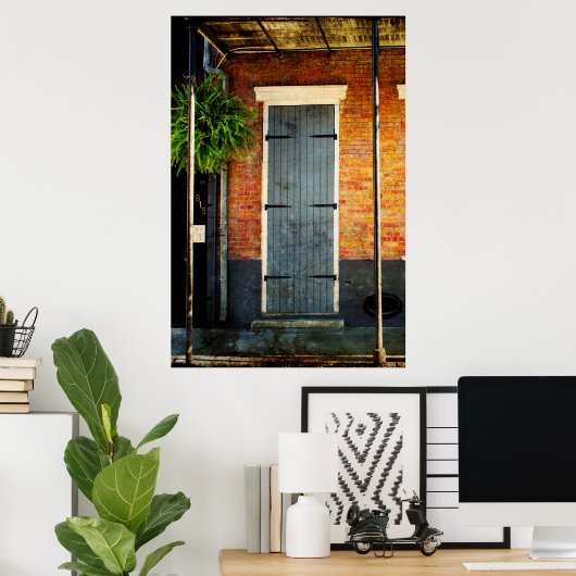 New Orleans door Poster (Thuiskantoor)