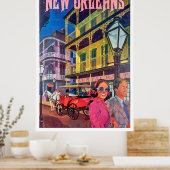 New Orleans, een stel op wandeling Poster (Keuken)
