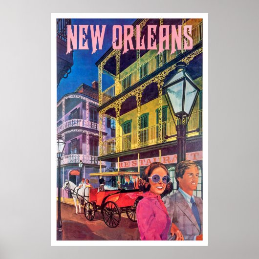 New Orleans, een stel op wandeling Poster (Voorkant)