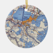 New Orleans en Houma-kerstversiering Keramisch Ornament (Voorkant)