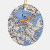 New Orleans en Houma-kerstversiering Keramisch Ornament (Links)
