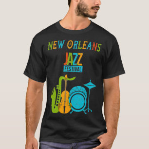 New Orleans Festival van Jazz Music Gift Jazz T-shirt