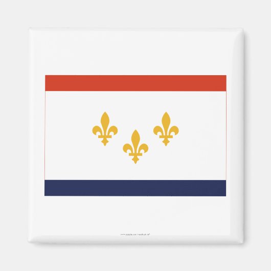 New Orleans Flag Magneet (Voorkant)