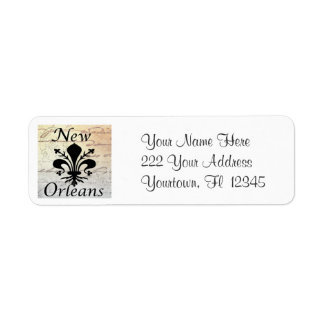 New Orleans Fleur De Lis Adresetiketten Etiket