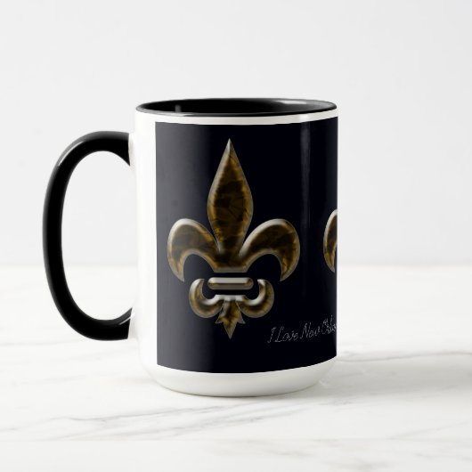 New Orleans Fleur-de-lis Coffee Mok (Links)