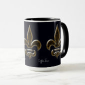 New Orleans Fleur-de-lis Coffee Mok (Voorkant rechts)
