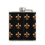 New Orleans Fleur de Lis Gold en Black Heupfles (Achterkant)