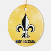 New Orleans Fleur de Lis Gold Kerstmis Keramisch Ornament (Links)
