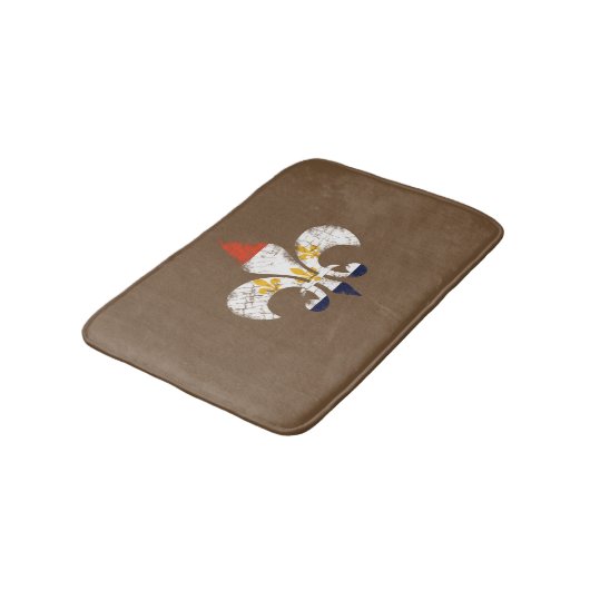 New Orleans Fleur De Lis NOLA vlag Bath Mat (Gekanteld)