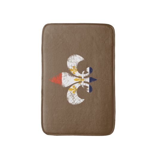 New Orleans Fleur De Lis NOLA vlag Bath Mat (Voorkant Verticaal)