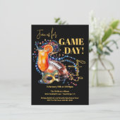New Orleans Football Party Game Day Mardi Gras Kaart (Staand voorkant)