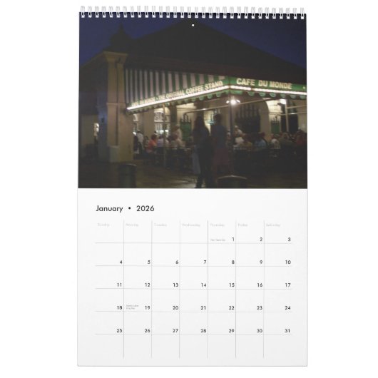 New Orleans, Frans kwartaal 2012 Kalender (Jan 2026)