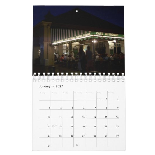 New Orleans, Frans kwartaal 2013 Kalender (Jan 2027)