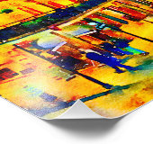 New Orleans, Frans kwartaal, Waterverf Foto Afdruk (Hoek)