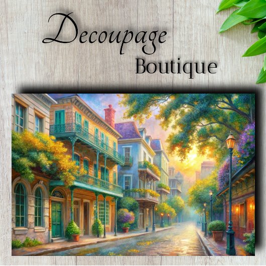New Orleans Franse wijk decoupage Tissuepapier