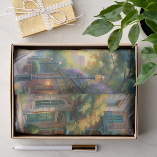 New Orleans Franse wijk decoupage Tissuepapier (Geschenk)