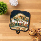 New Orleans Franse wijk Foto Pannenlap (Top down)