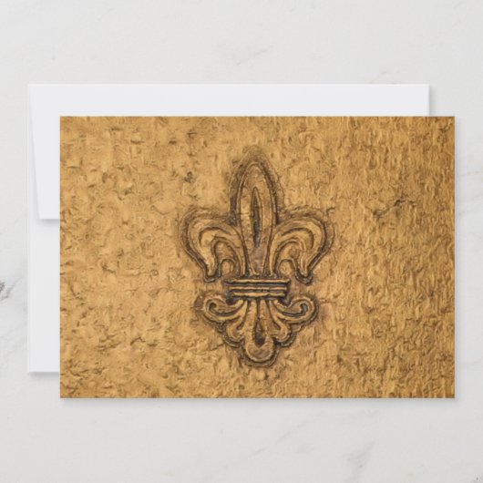 New Orleans French Fleur de Lis Kaart (Voorkant)