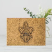 New Orleans French Fleur de Lis Kaart (Staand voorkant)