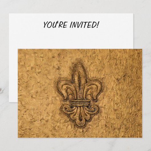 New Orleans French Fleur de Lis Kaart (Voorkant / Achterkant)