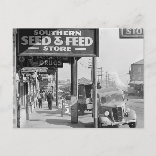 New Orleans French Market: 1935 Briefkaart (Voorkant)