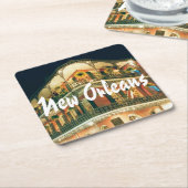 New Orleans French Quarter Architecture Stone Coas Kartonnen Onderzetters (Schuin)