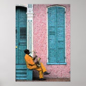 New Orleans French Quarter Blues Poster Print (Voorkant)