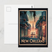 New Orleans French Quarter Briefkaart (Voorkant / Achterkant)