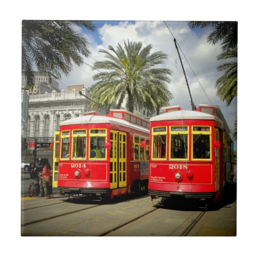 New Orleans French Quarter Ceramic Tiles Tegeltje (Voorkant)