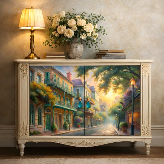 New Orleans French Quarter Découpage Tissuepapier