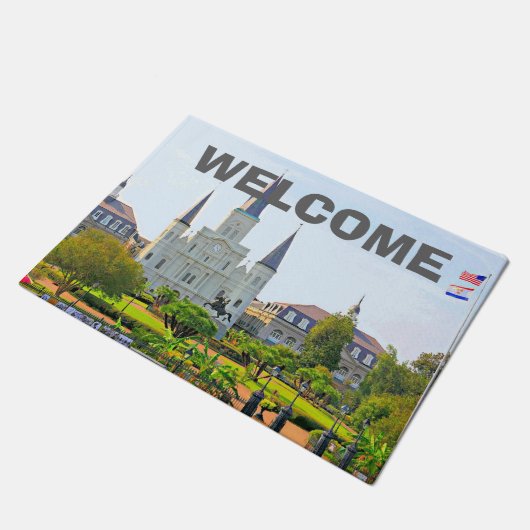 New Orleans French Quarter Deurmat (Schuin)