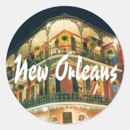 New Orleans French Quarter foto Ronde Sticker