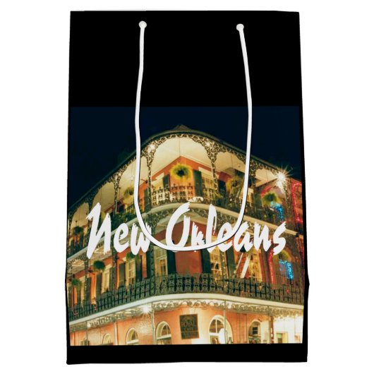 New Orleans French Quarter gebouw foto Medium Cadeauzakje (Achterkant)