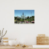 New Orleans French Quarter Jackson Square Print (Keuken)