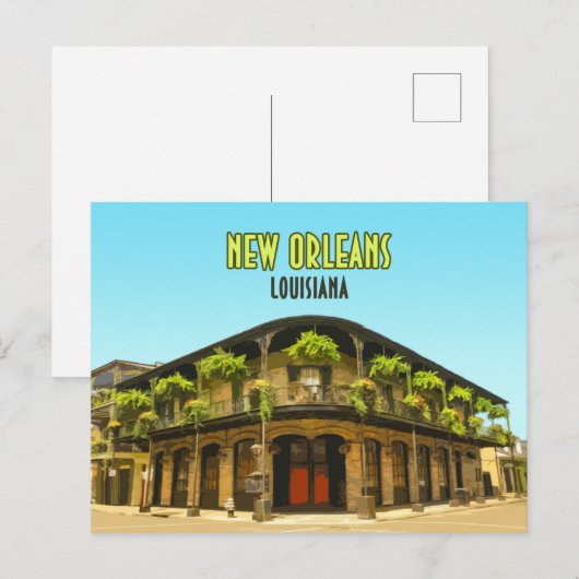 New Orleans French Quarter Louisiana Briefkaart (Voorkant / Achterkant)