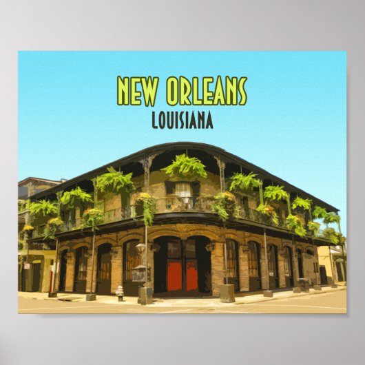 New Orleans French Quarter Louisiana Poster (Voorkant)