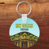 New Orleans French Quarter Louisiana Sleutelhanger (Voorkant)
